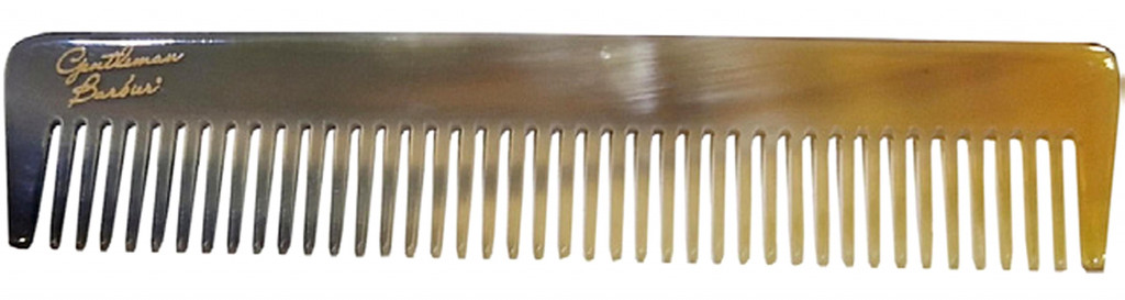 Peine de cuerno natural antiestático de 16 cm